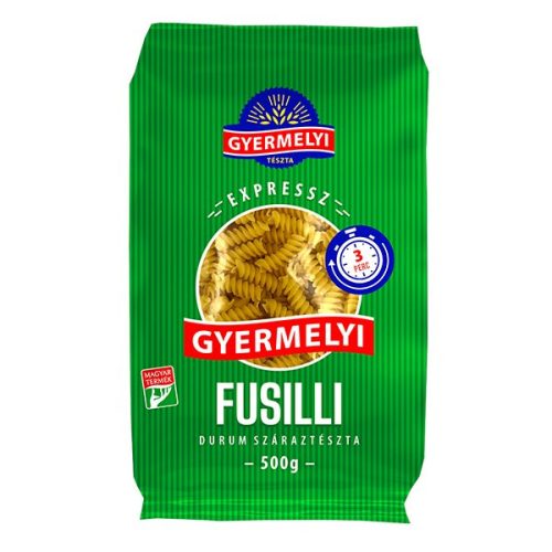 Száraztészta fusilli GYERMELYI Expressz durum 500 g