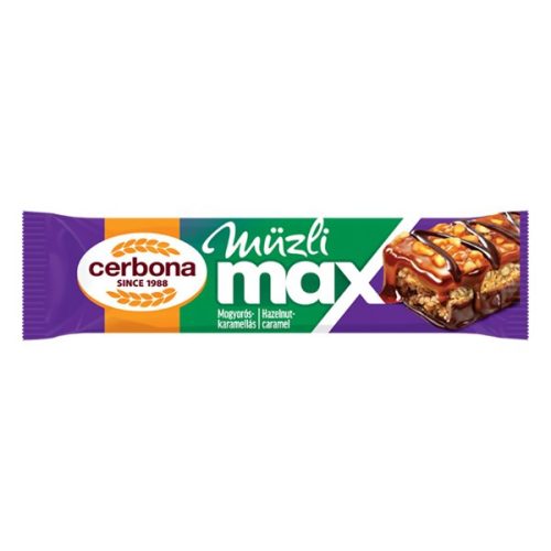 Müzliszelet CERBONA MAX mogyorós - karamella 30 g
