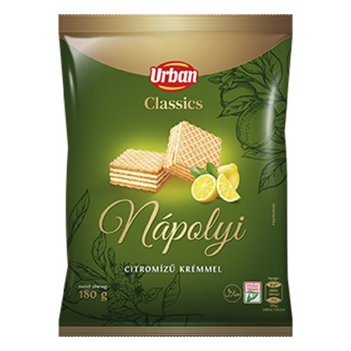 Töltött ostya URBAN Classic citromos 180 g