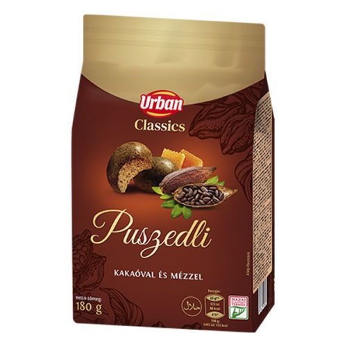 Mézeskalács URBAN Classic kakaós-mézes puszedli 180 g