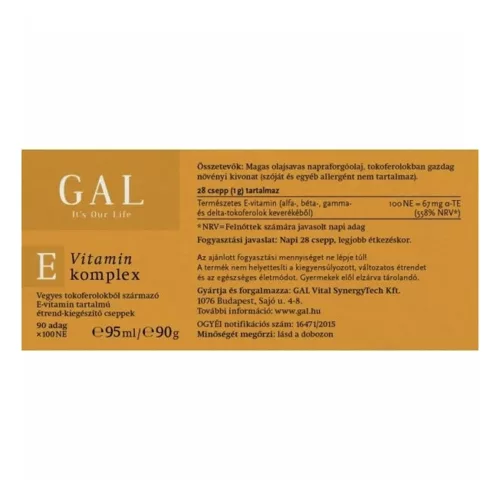 Vitamin GAL E-vitamin komplex 100NE 95 ml