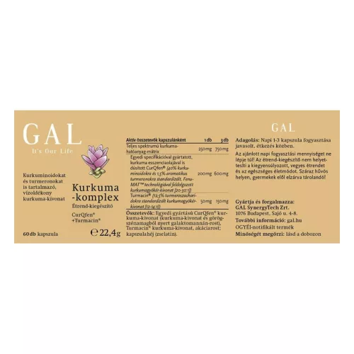 Vitamin GAL Kurkuma-komplex 60 darab