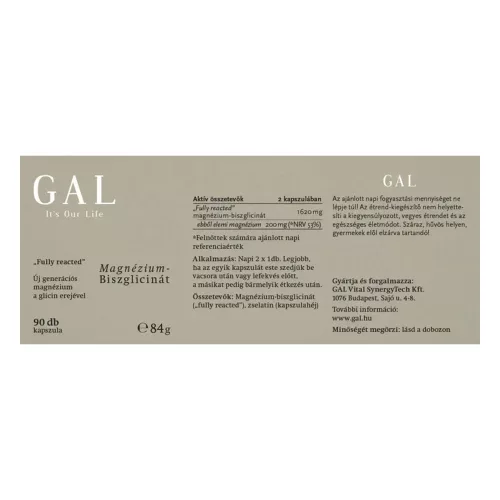 Vitamin GAL Magnézium biszglicinát 90 darab