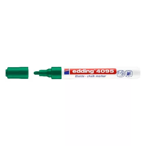 Folyékony kréta EDDING 4095 vágott 2-3 mm zöld