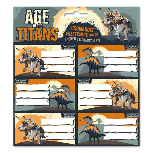 Füzetcímke ARS UNA 18 db/csomag Age Of The Titans