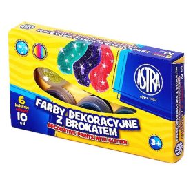 Dekorfesték ASTRA glitter színek 6 darabos