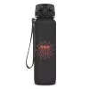 Kulacs ARS UNA műanyag matt BPA-mentes motivációs 1 liter Dark grey
