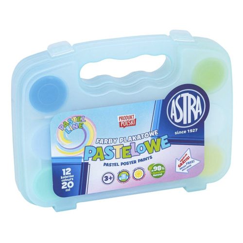Dekorfesték ASTRA 20 ml műanyag dobozos pink-kék 12 színű