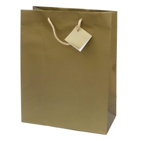   Dísztasak CREATIVE Special Simple M 18x23x10 cm egyszínű arany zsinórfüles