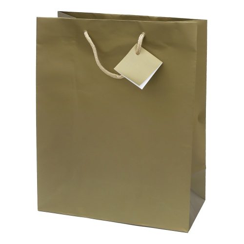 Dísztasak CREATIVE Special Simple M 18x23x10 cm egyszínű arany zsinórfüles