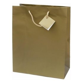   Dísztasak CREATIVE Special Simple L 26x32x12 cm egyszínű arany zsinórfüles