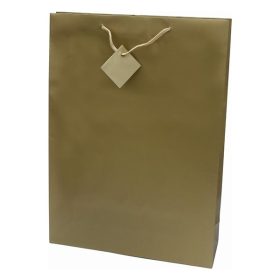   Dísztasak CREATIVE Special Simple XL 33x46x10 cm egyszínű arany zsinórfüles