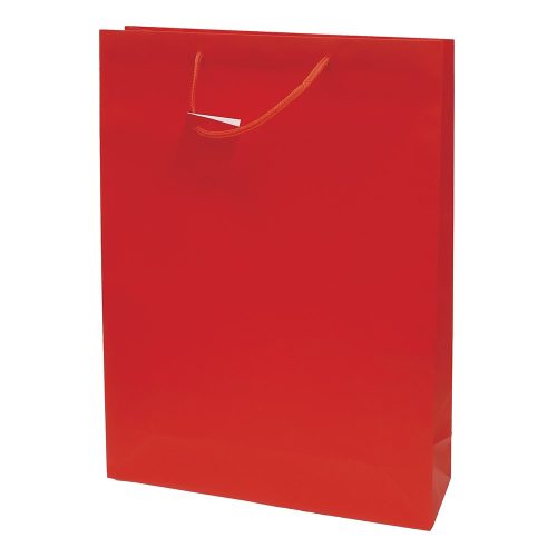 Dísztasak CREATIVE Special Simple XL 33x46x10 cm egyszínű piros zsinórfüles