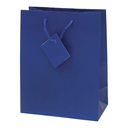Dísztasak CREATIVE Special Simple M 18x23x10 cm egyszínű kék zsinórfüles