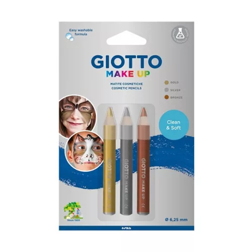 Arcszínező ceruza GIOTTO arany-ezüst-bronz 3 darabos