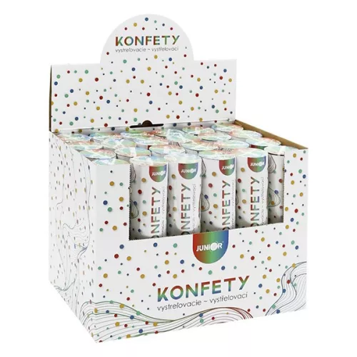 Konfetti ágyú JUNIOR 20 cm metál karika
