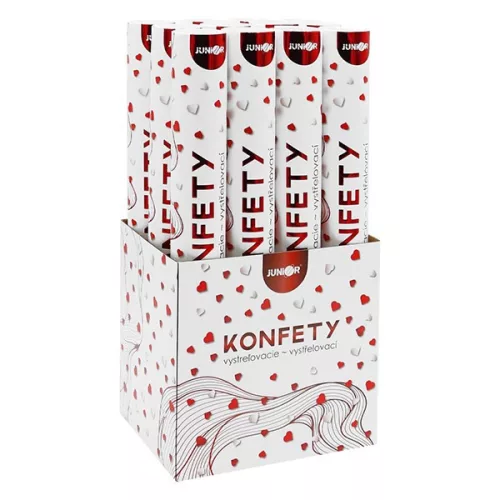 Konfetti ágyú JUNIOR 40 cm szívecskés