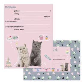   Partimeghívó ARS UNA 10 ív+10 db boríték Cute Animals-Tea Party