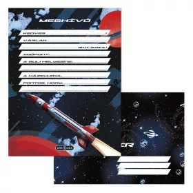 Partimeghívó ARS UNA 10 ív+10 db boríték Space Explorer