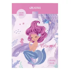 Színező könyv CREATIVE Sea mermaids 40 lapos