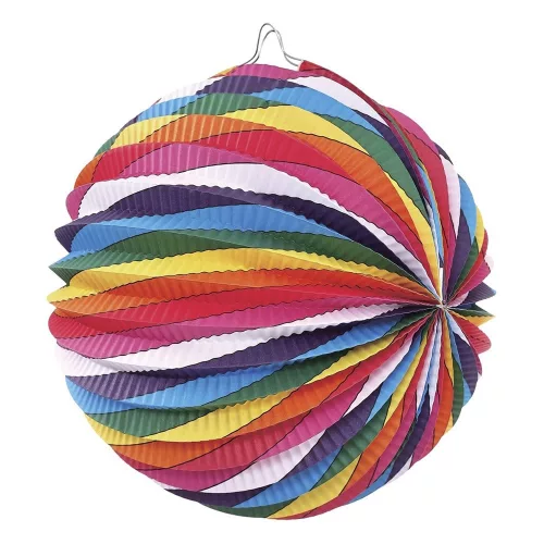 Lampion gömb JUNIOR színes papír 26x22,5 cm