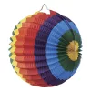 Lampion gömb JUNIOR színes papír szivárvány 26x22,5 cm
