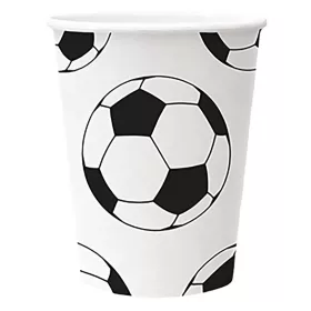   Pohár eldobható papír JUNIOR foci mintás 2,5 dl 8 darabos