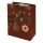 Dísztasak CREATIVE Luxury M 18x23x10 cm karácsonyi piros mintás matt zsinórfüles