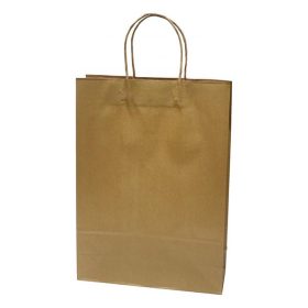   Dísztasak CREATIVE Classic Simple XL 31x42x11 cm kraft egyszínű arany sodort füles