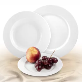 Lapostányér készlet ROTBERG Basic fehér 24 cm 6 darabos