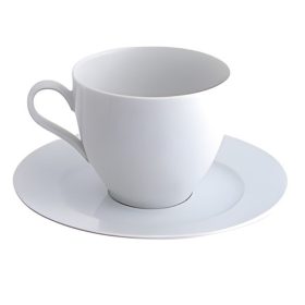 Mokkáscsésze + alj ROTBERG Basic fehér 100ml 6 darabos