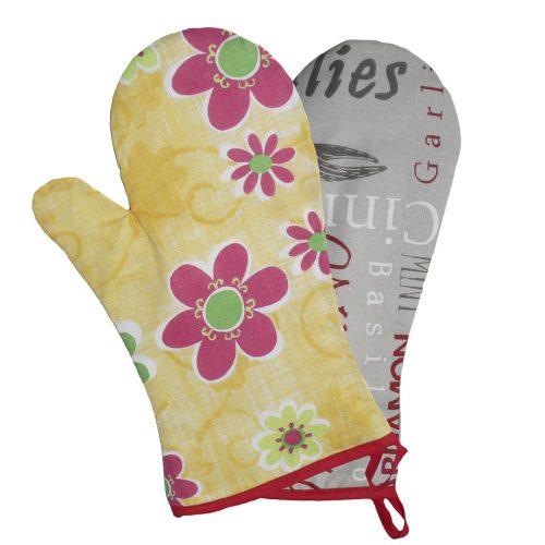 Kesztyű konyhai hőálló mintás 26 cm