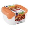 Ételtartó doboz szett CURVER Fresh&Go szögletes műanyag 3 db-os 3x0,8L szürke