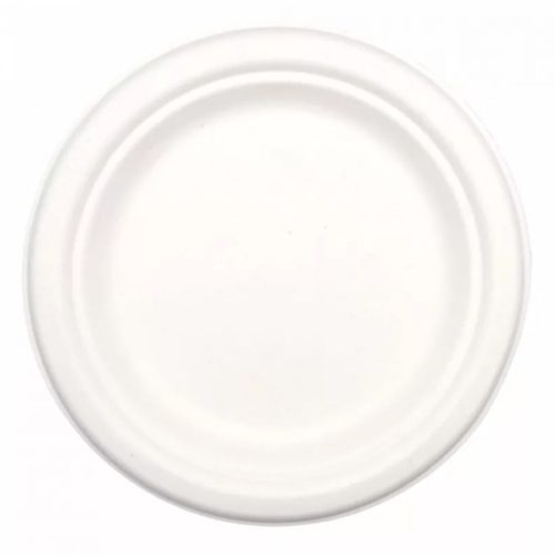 Lapostányér eldobható papír BIO Cukornád lebomló 22cm 125 darabos