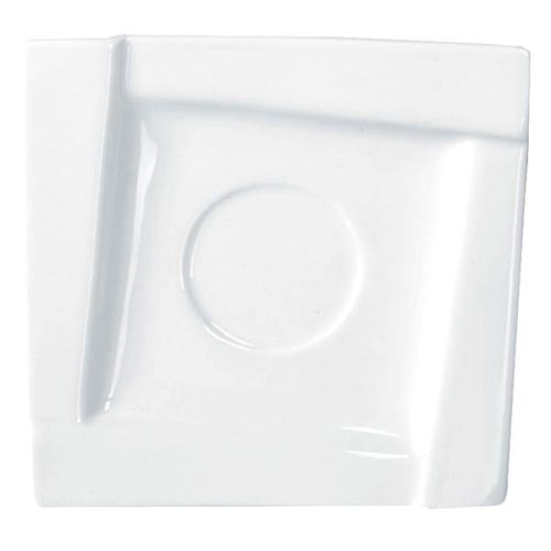 Kávéscsésze alj AMBITION Kubiko fehér 14 cm 6 darabos