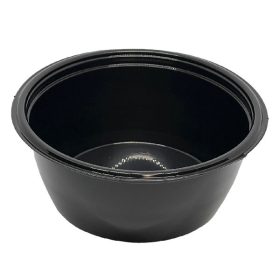 Levesestál műanyag 500 ml fekete 50 darabos 15081