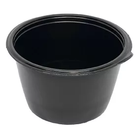 Levesestál műanyag 750 ml fekete 50 darabos 15081