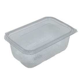 Műanyag salátás egybefedeles tál PET 1 liter 100 darabos