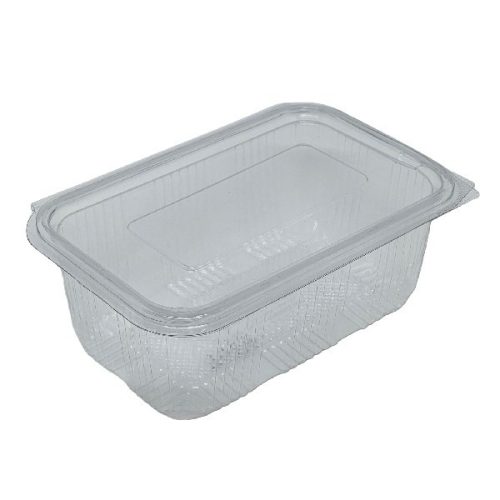 Műanyag salátás egybefedeles tál PET 1 liter 100 darabos