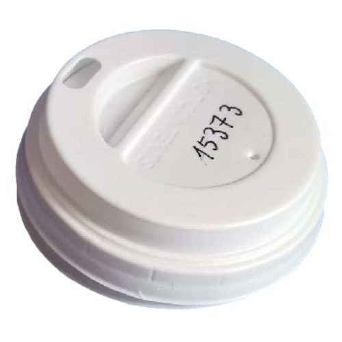 Műanyag tető ivólyukkal 62mm fehér 1dl papírpohárhoz 100 darabos 14652,14657