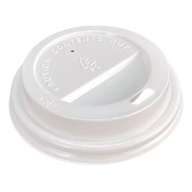   Műanyag tető ivólyukkal 70mm fehér PS 1.8dl papírpohárhoz 100 darabos