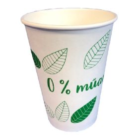   Pohár eldobható papír műanyagmentes 1,8 dl nyomott automatás 50 darabos( 13244,14939)