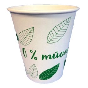   Pohár eldobható papír műanyagmentes 2 dl nyomott  50 darabos (12332,14595,14940)