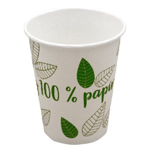 Pohár eldobható papír műanyagmentes 2 dl nyomott  50 darabos (12332,14595,14940)