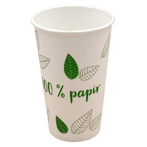 Pohár eldobható papír műanyagmentes 4 dl nyomott 50 darabos(12389,14941)