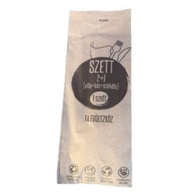  Evőeszköz készlet lebomló fa 2+1 szett kés+villa+szalvéta