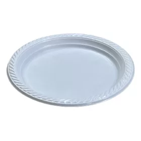   Lapostányér újrahasználható műanyag fehér 22cm  100 darabos
