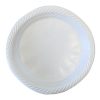 Lapostányér újrahasználható műanyag fehér 22cm  100 darabos