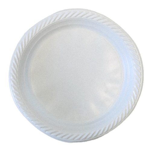 Lapostányér újrahasználható műanyag fehér 22cm  100 darabos