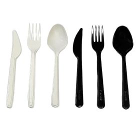   Villa újrahasználható PS műanyag 180mm fekete 100 darabos